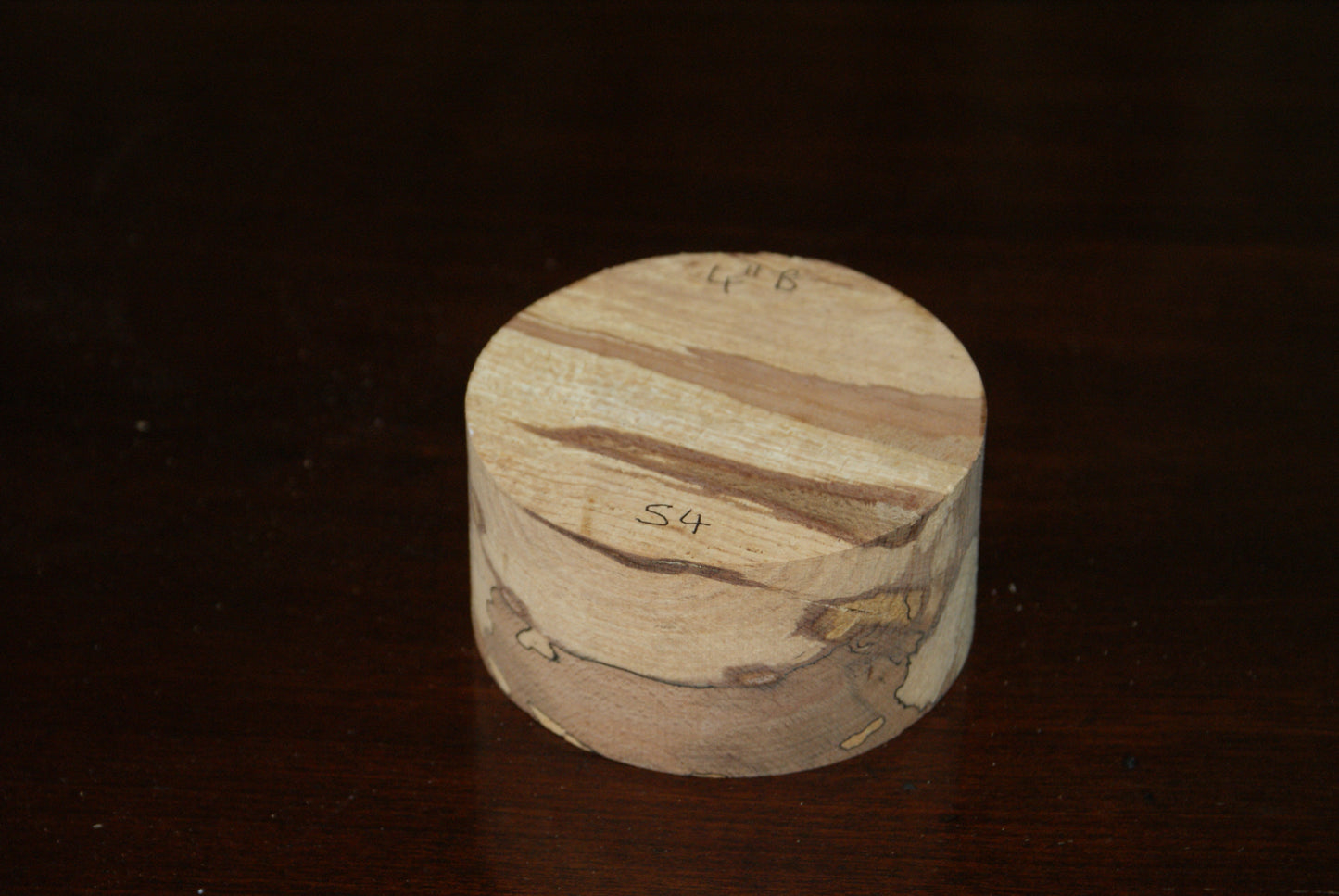 B Grade 4 x 2" spalted beech wood turning blank (054)