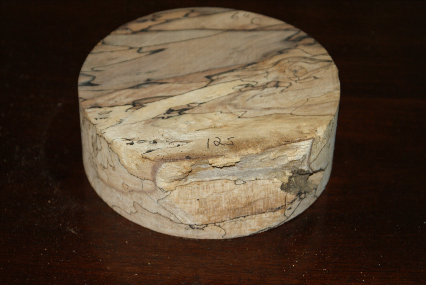 C Grade 6 x 2" spalted beech wood turning blank (125)