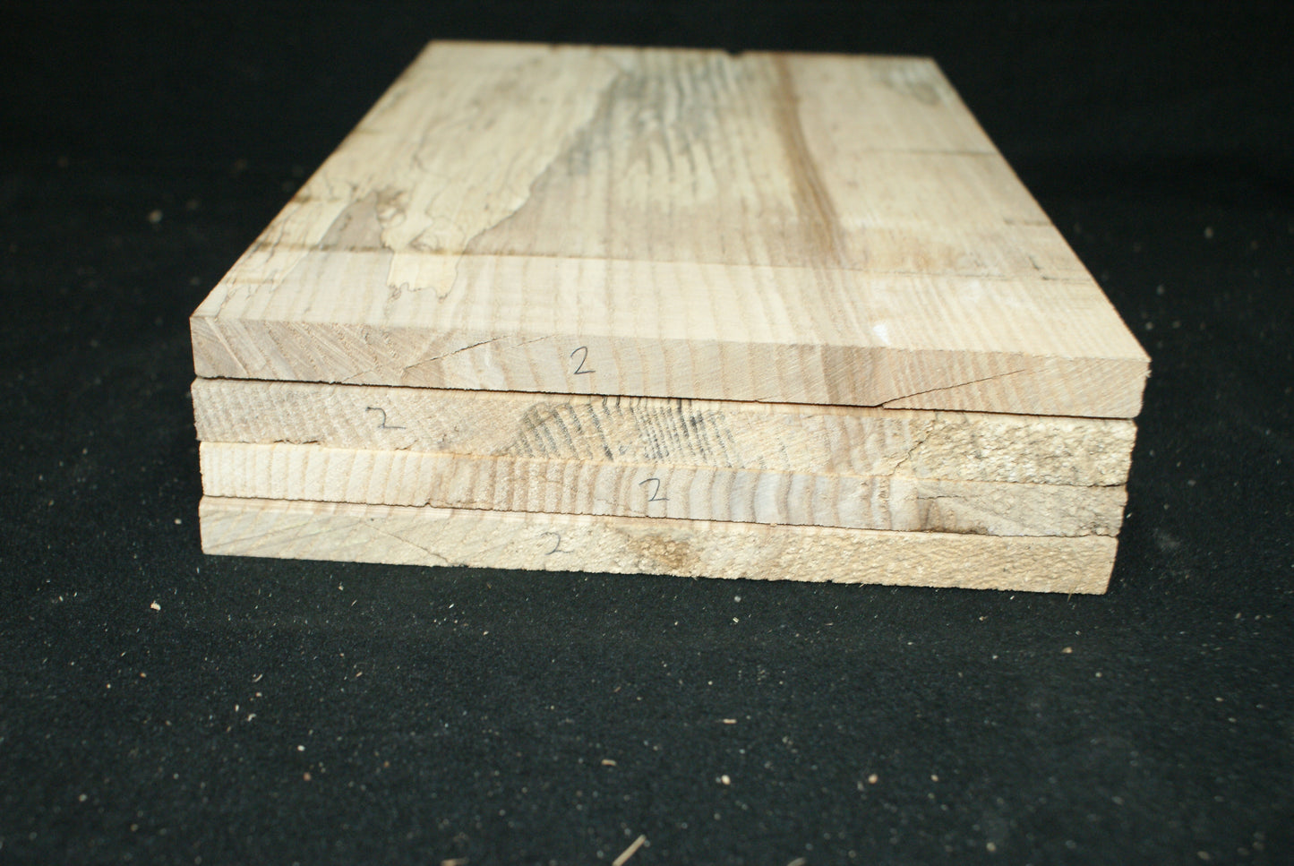 x4 Grade B, Spalted Ash Sets 380 L x 230 W x 15 D mm (2)
