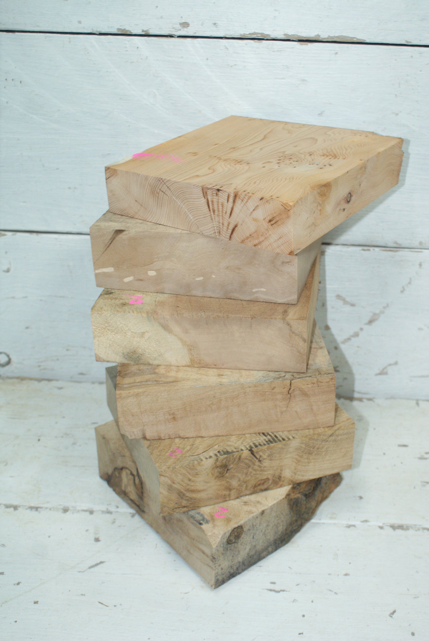 6x Wood Turning Blanks 7 x 7 x 2" C Grade (002)