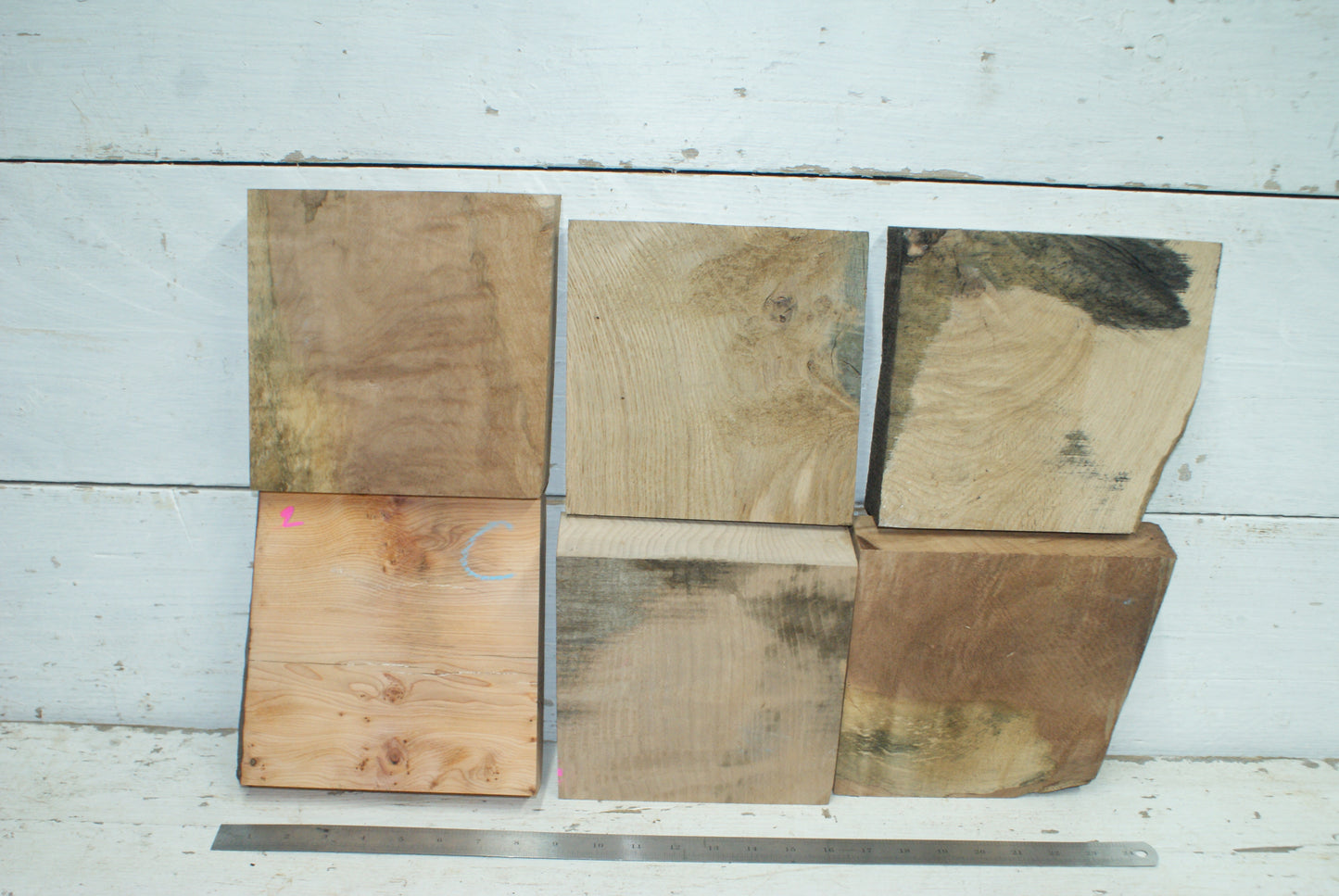 6x Wood Turning Blanks 7 x 7 x 2" C Grade (002)