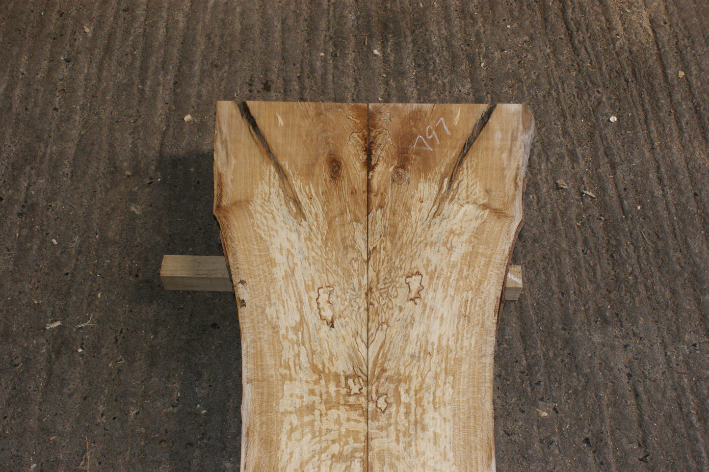 Book matched guitar body, London plane 1200 L x 525 - 325 W x 50 mm (797)