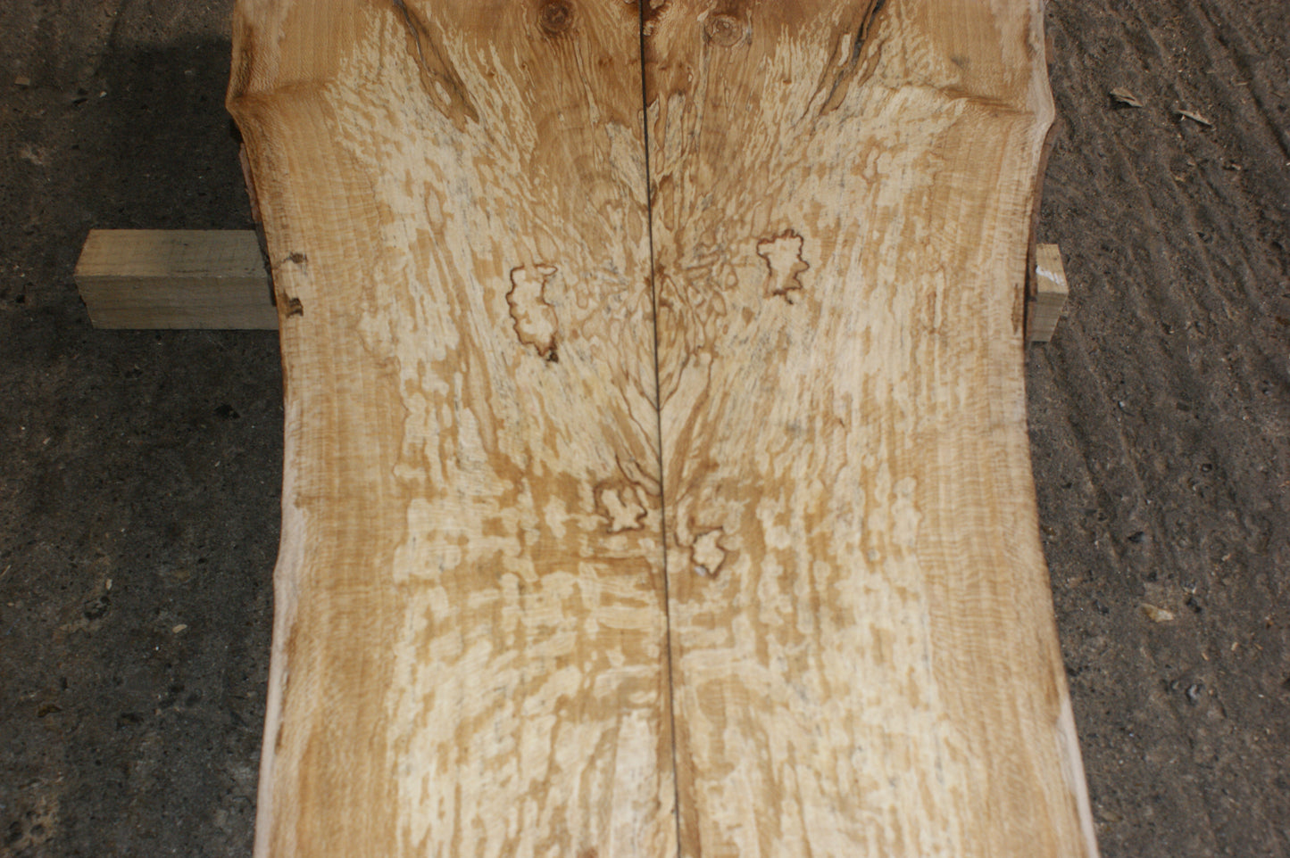 Book matched guitar body, London plane 1200 L x 525 - 325 W x 50 mm (797)