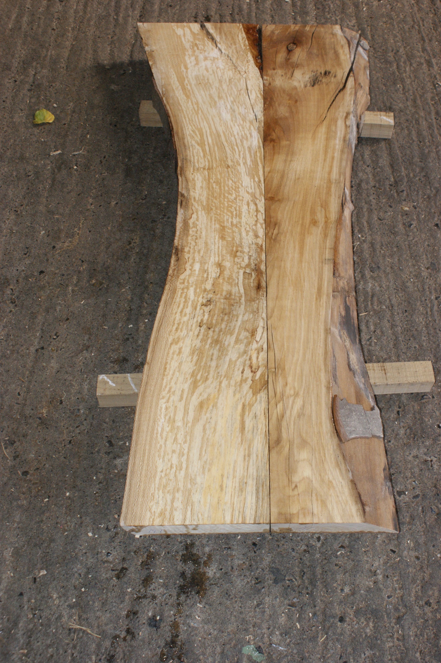 Book matched guitar body, London plane 1200 L x 525 - 325 W x 50 mm (797)