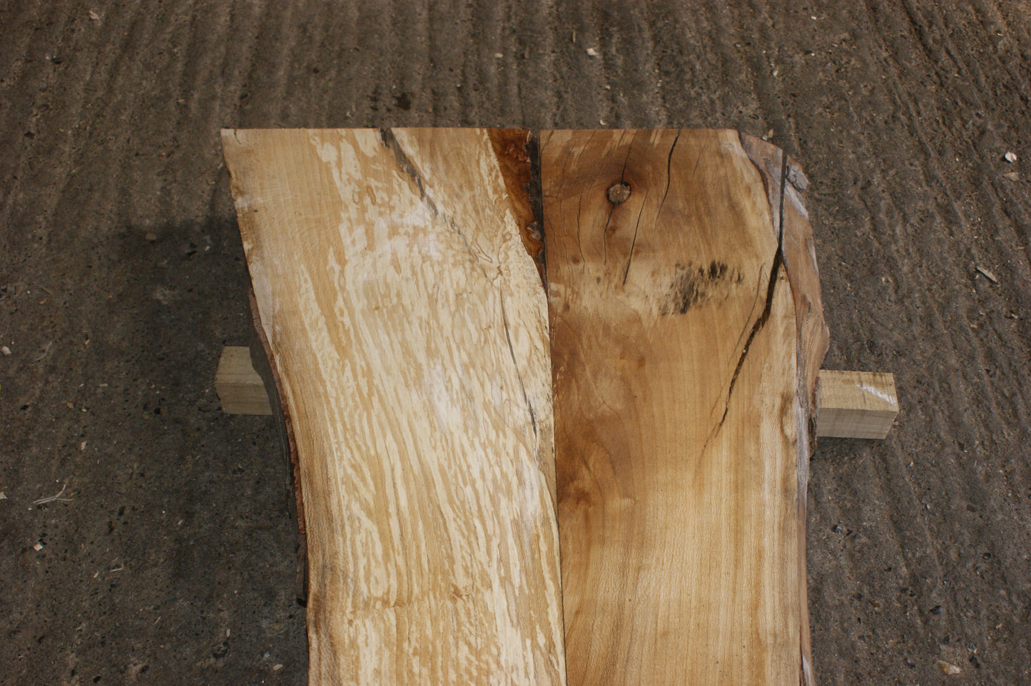 Book matched guitar body, London plane 1200 L x 525 - 325 W x 50 mm (797)