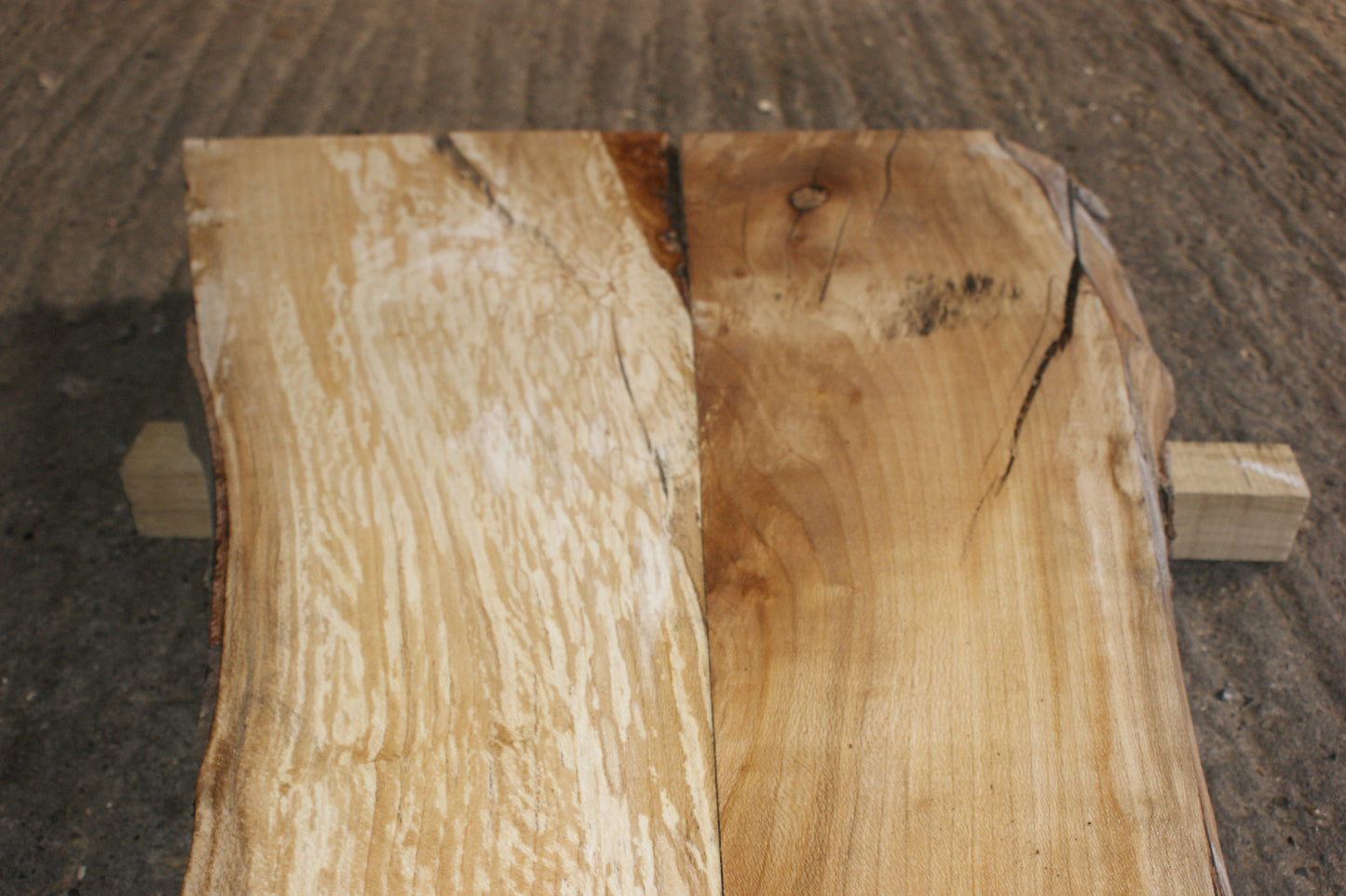 Book matched guitar body, London plane 1200 L x 525 - 325 W x 50 mm (797)