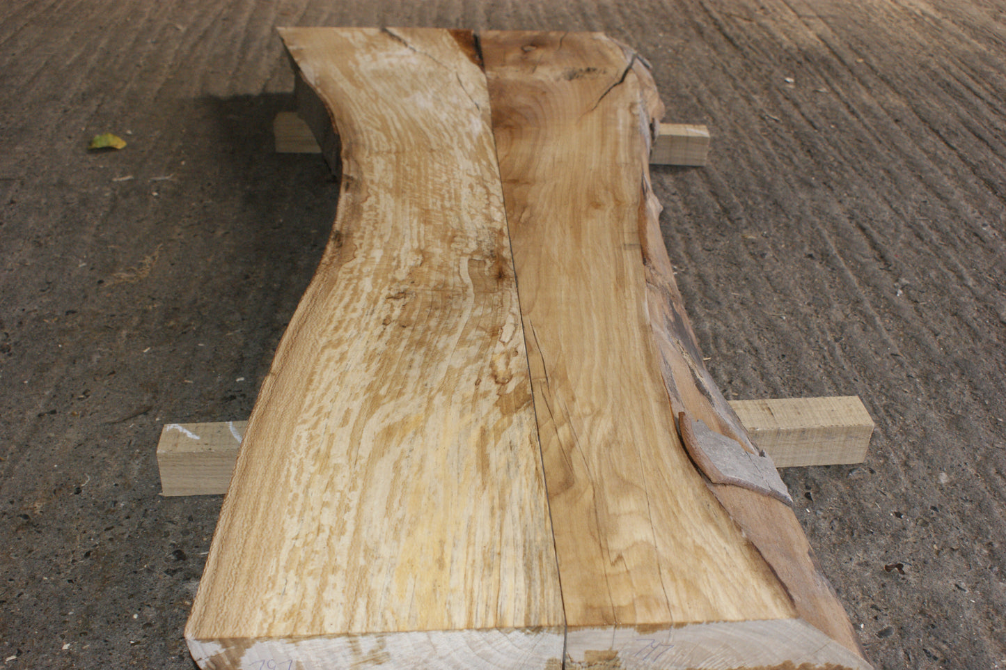 Book matched guitar body, London plane 1200 L x 525 - 325 W x 50 mm (797)