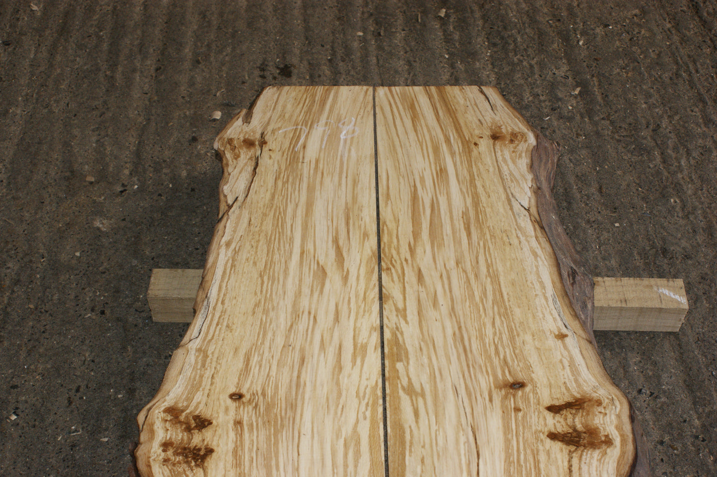 Book matched guitar body, Burr London Plane 1198 L x 405 - 222 W x 57 mm (798)