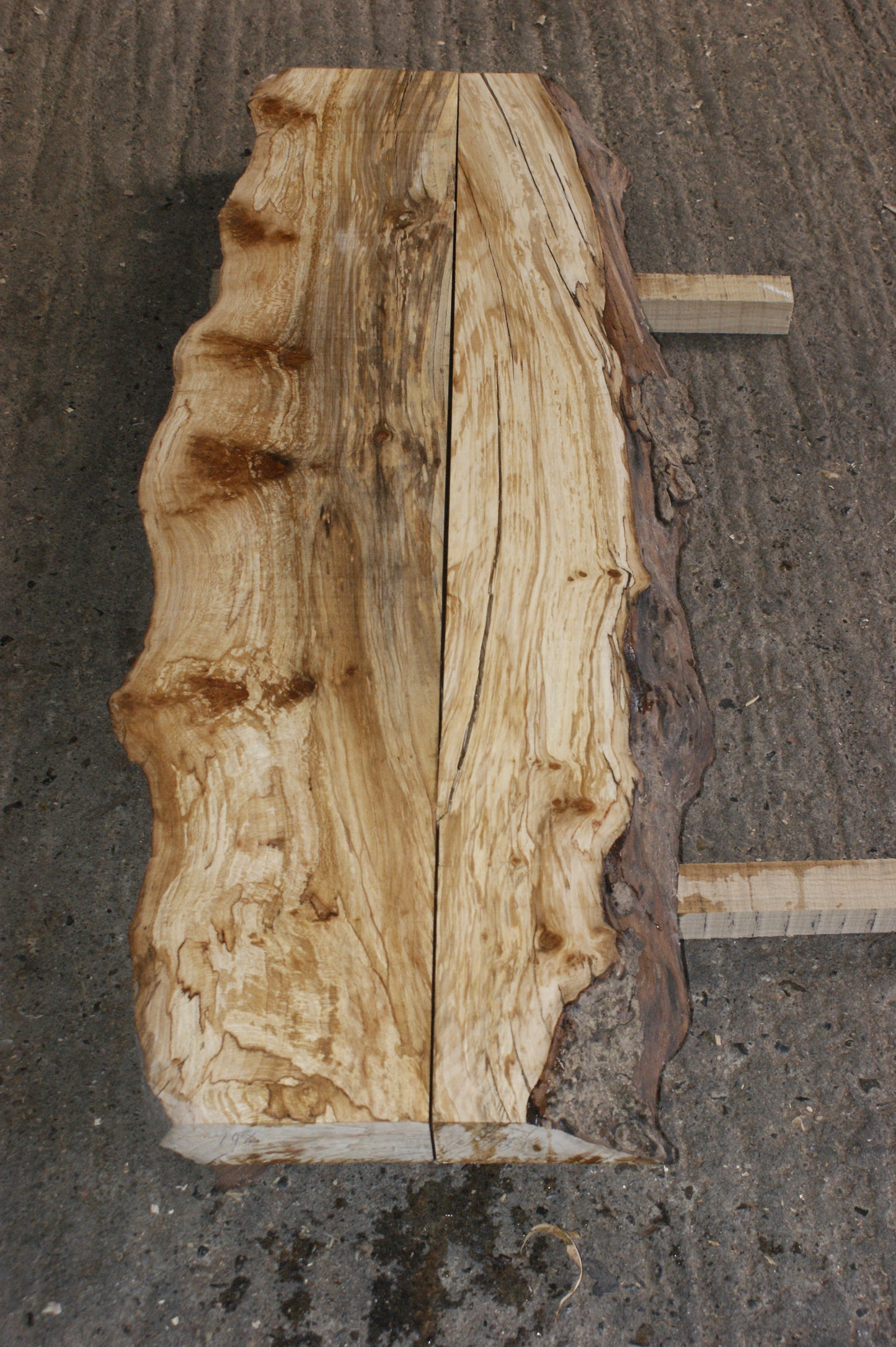 Book matched guitar body, Burr London Plane 1198 L x 405 - 222 W x 57 mm (798)