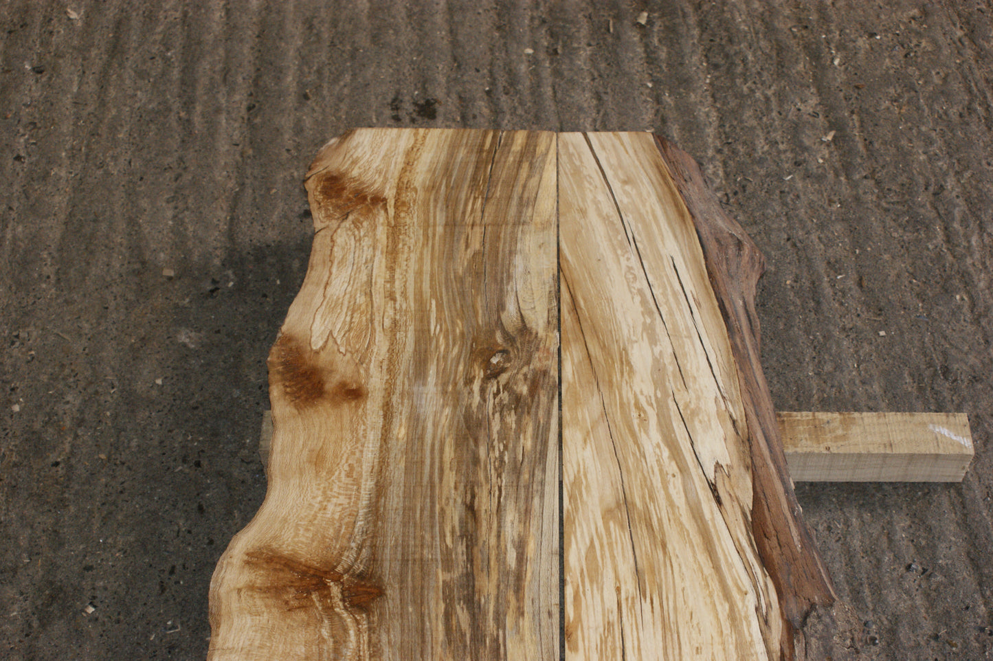 Book matched guitar body, Burr London Plane 1198 L x 405 - 222 W x 57 mm (798)