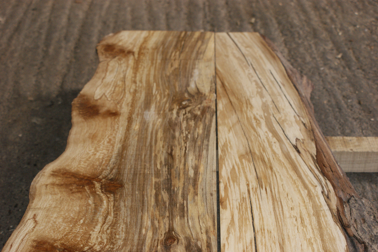 Book matched guitar body, Burr London Plane 1198 L x 405 - 222 W x 57 mm (798)