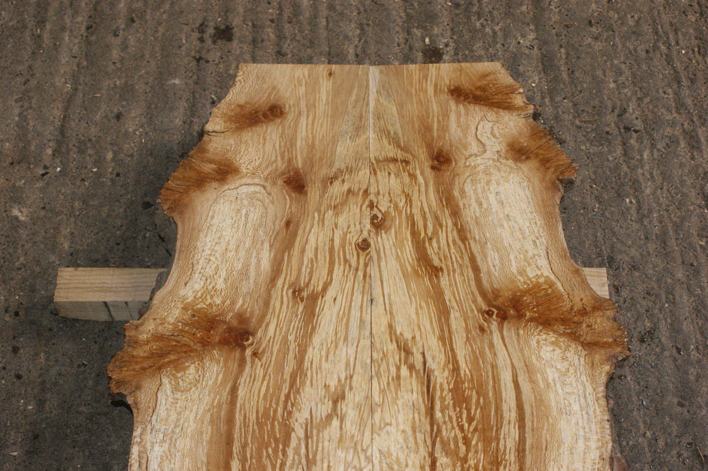 Book matched guitar body, Burr London Plane 1196 L x 485 - 300 W x 50 mm (799)