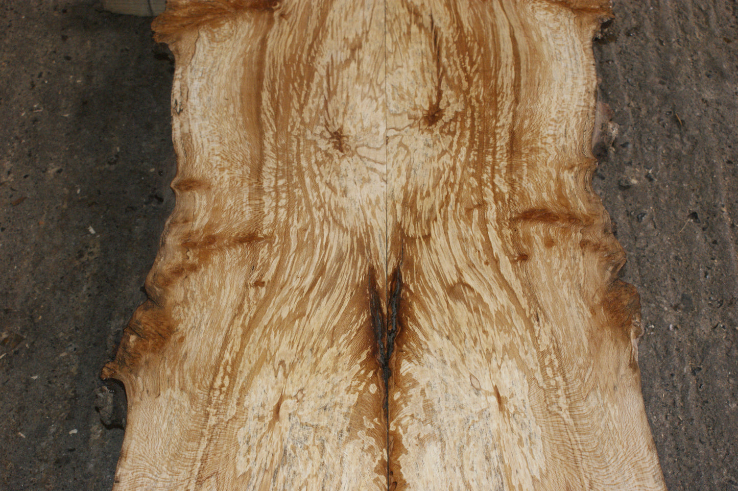 Book matched guitar body, Burr London Plane 1196 L x 485 - 300 W x 50 mm (799)