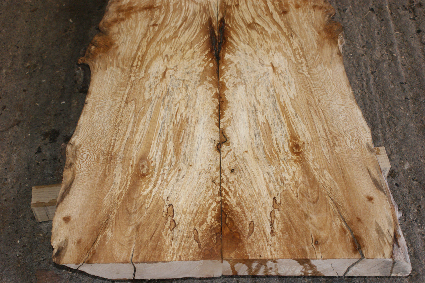 Book matched guitar body, Burr London Plane 1196 L x 485 - 300 W x 50 mm (799)