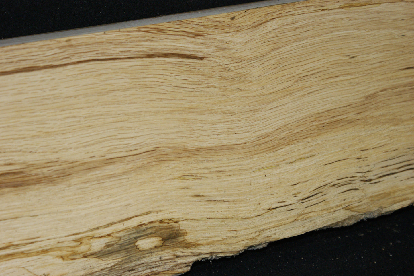 (100) SPALTED TURKEY OAK, 730 L x 187 W x 45 D mm RUSTIC HARDWOOD, CRAFTS, SHELVING