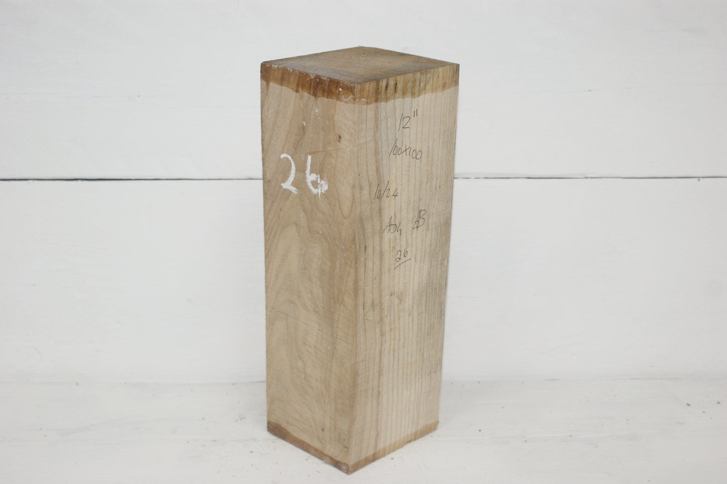 Ash 305 x 100 mm B Grade wood turning blank (026)