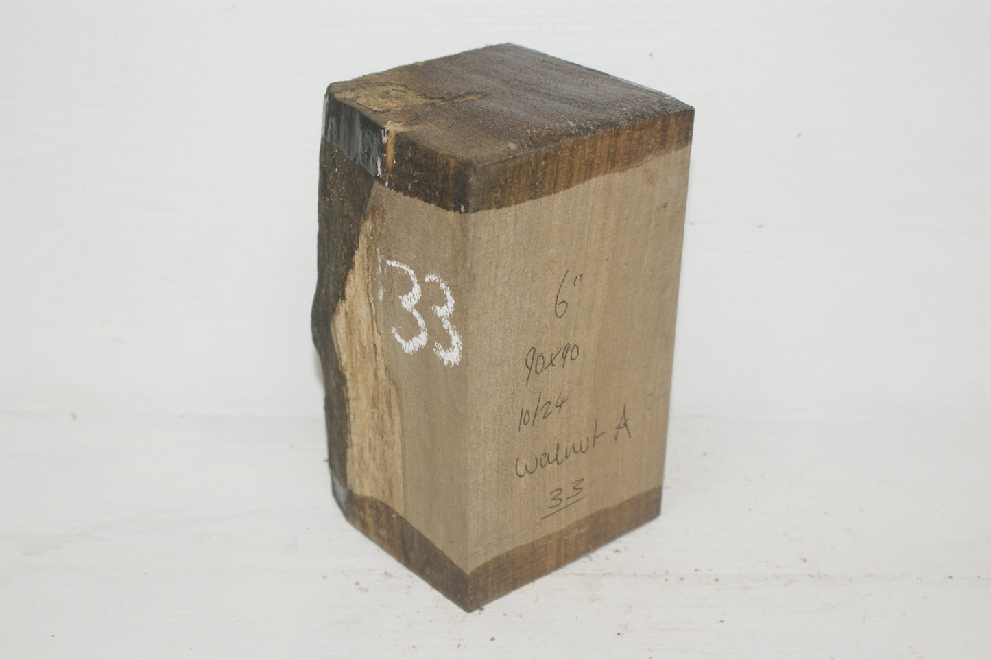 Walnut 152 x 90mm cube. A Grade wood turning blank (033)