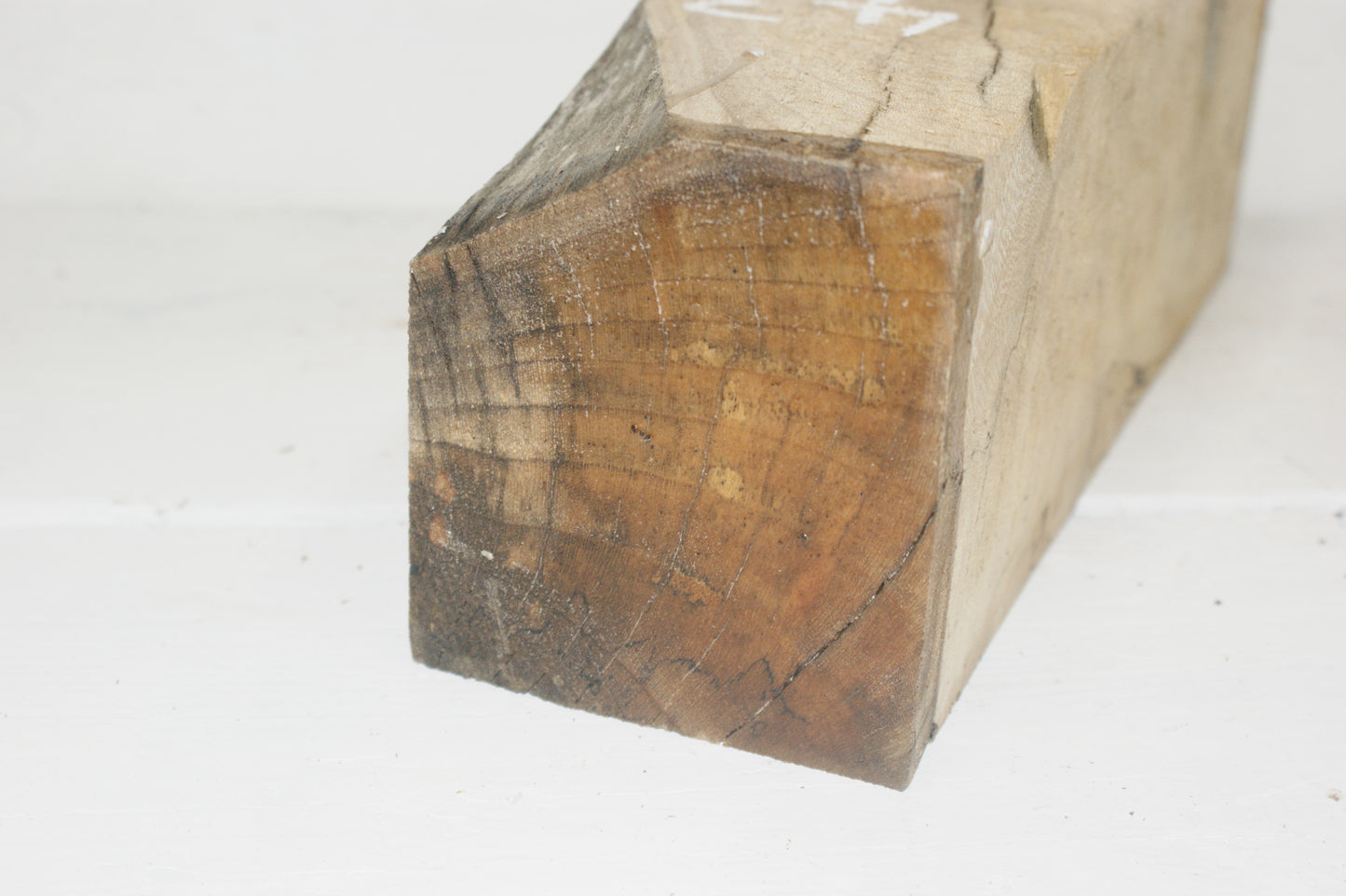 Spalted London Plane 330 x 100 mm cube. B Grade wood turning blank (043)