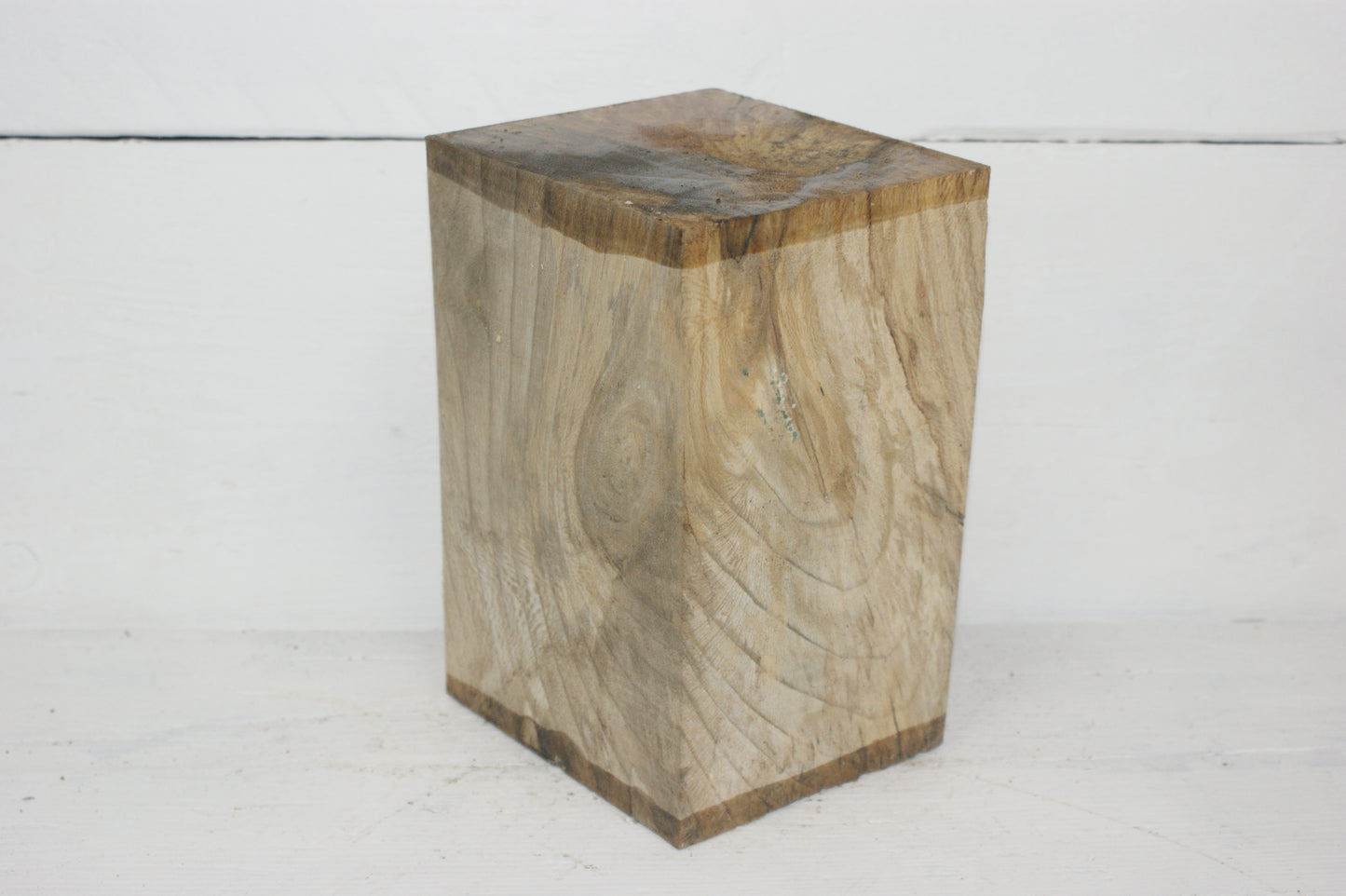 Spalted London Plane 204 x 120 mm cube. B Grade wood turning blank. (052)