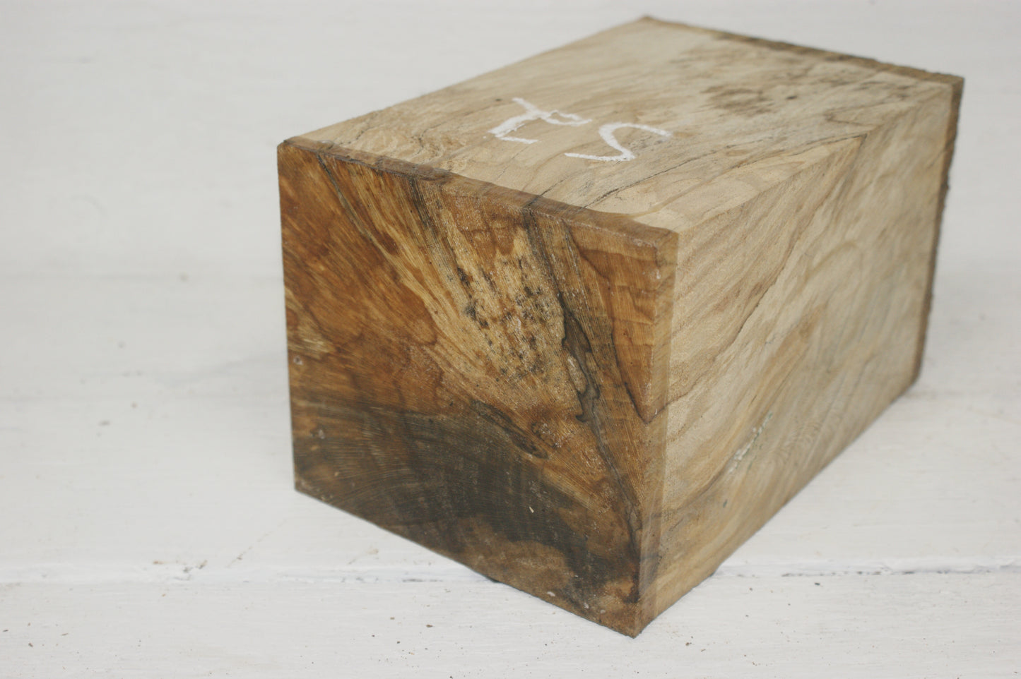 Spalted London Plane 204 x 120 mm cube. B Grade wood turning blank. (052)