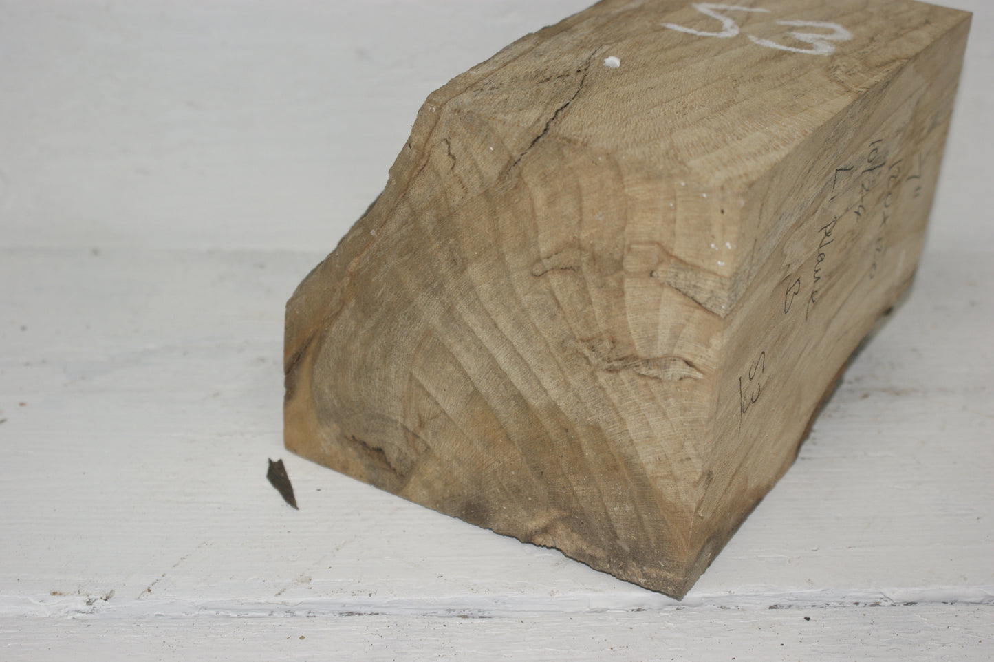 Spalted London Plane 178 x 120 mm cube. B Grade wood turning blank. (053)