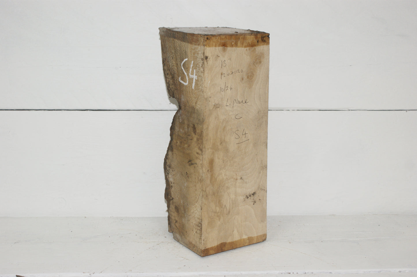 Spalted London Plane 330 x 120 mm cube. C Grade wood turning blank. (054)
