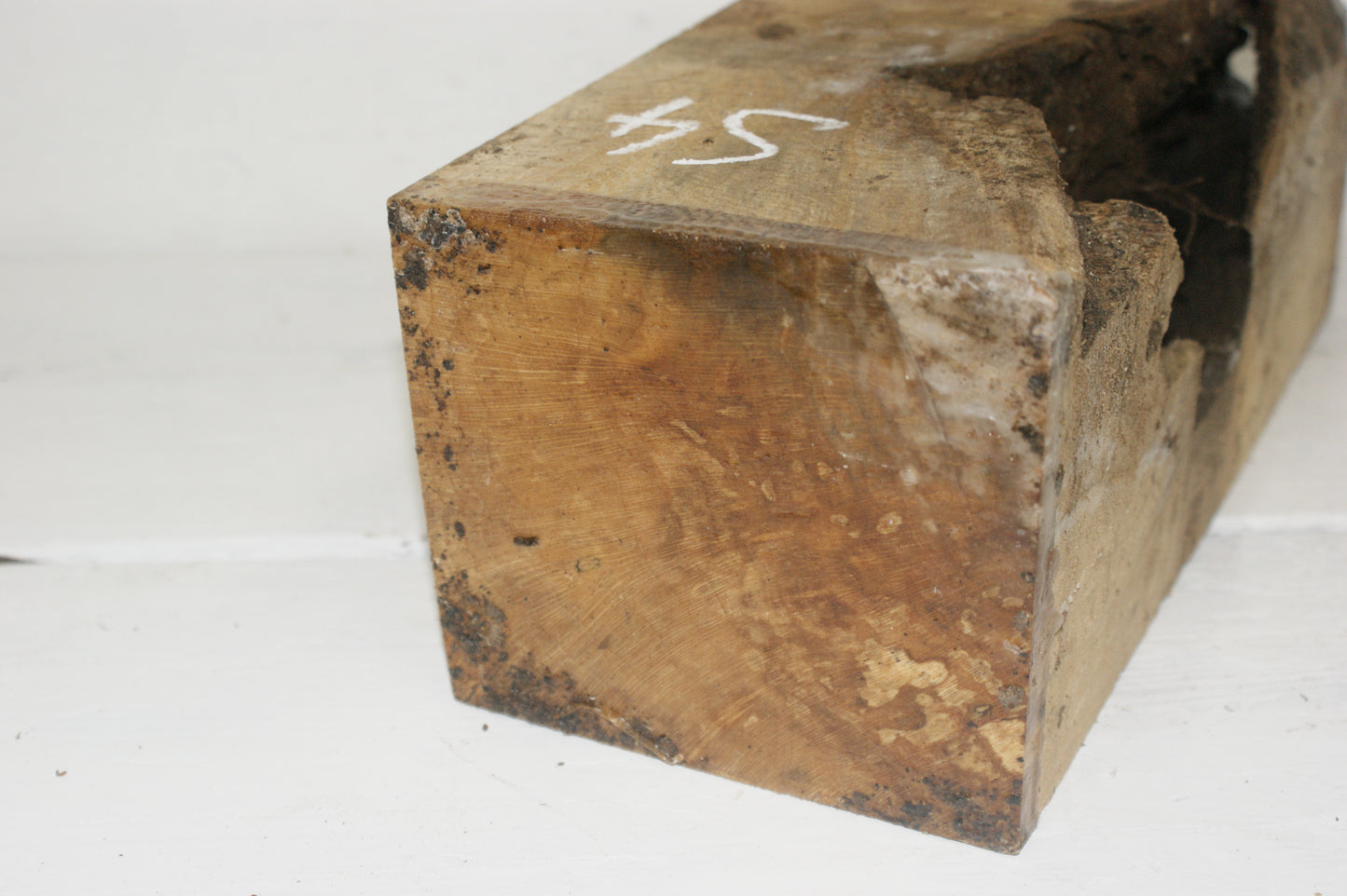 Spalted London Plane 330 x 120 mm cube. C Grade wood turning blank. (054)