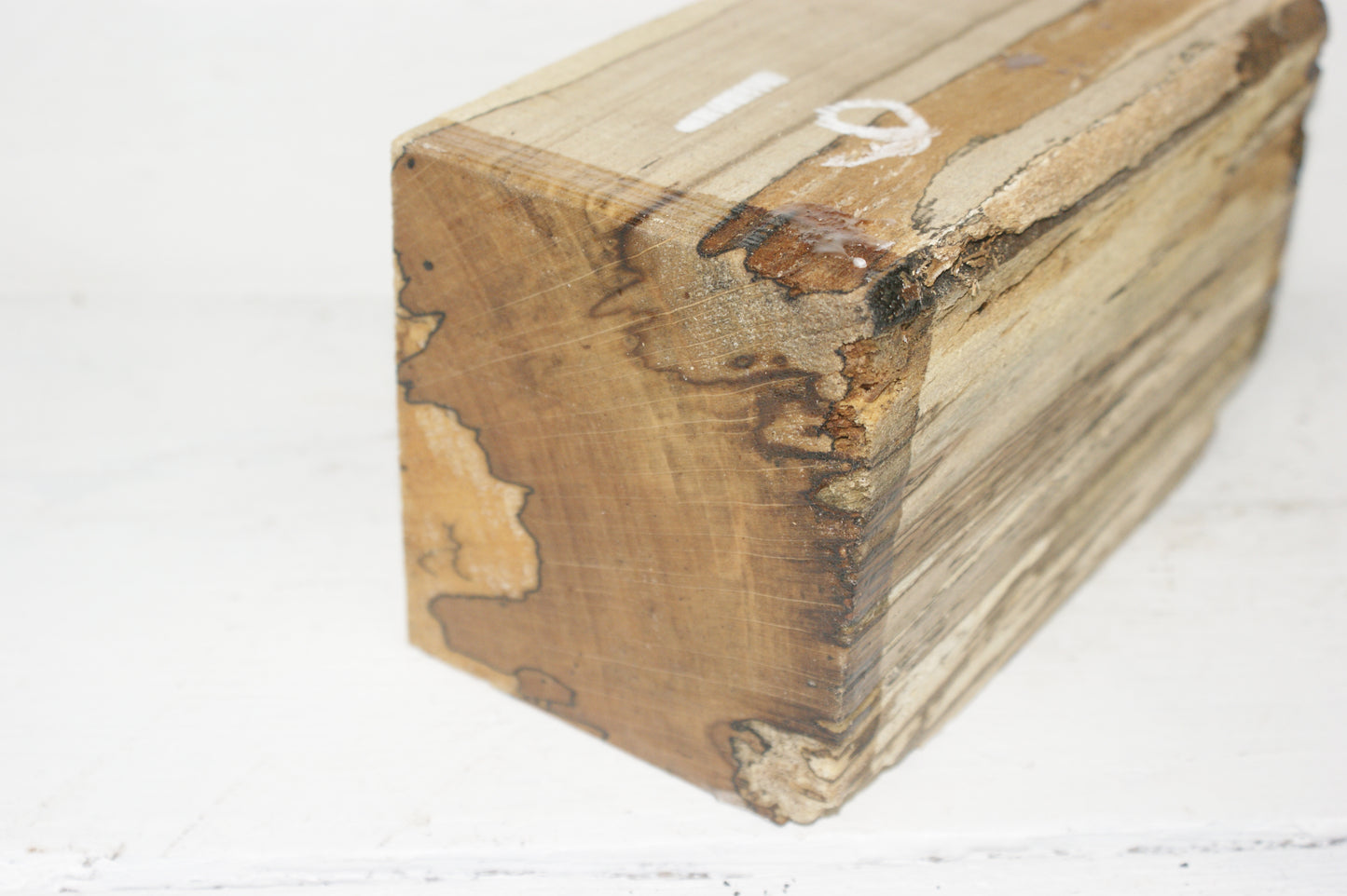 Spalted Beech 204 x 100 mm cube. B Grade wood turning blank. (061)