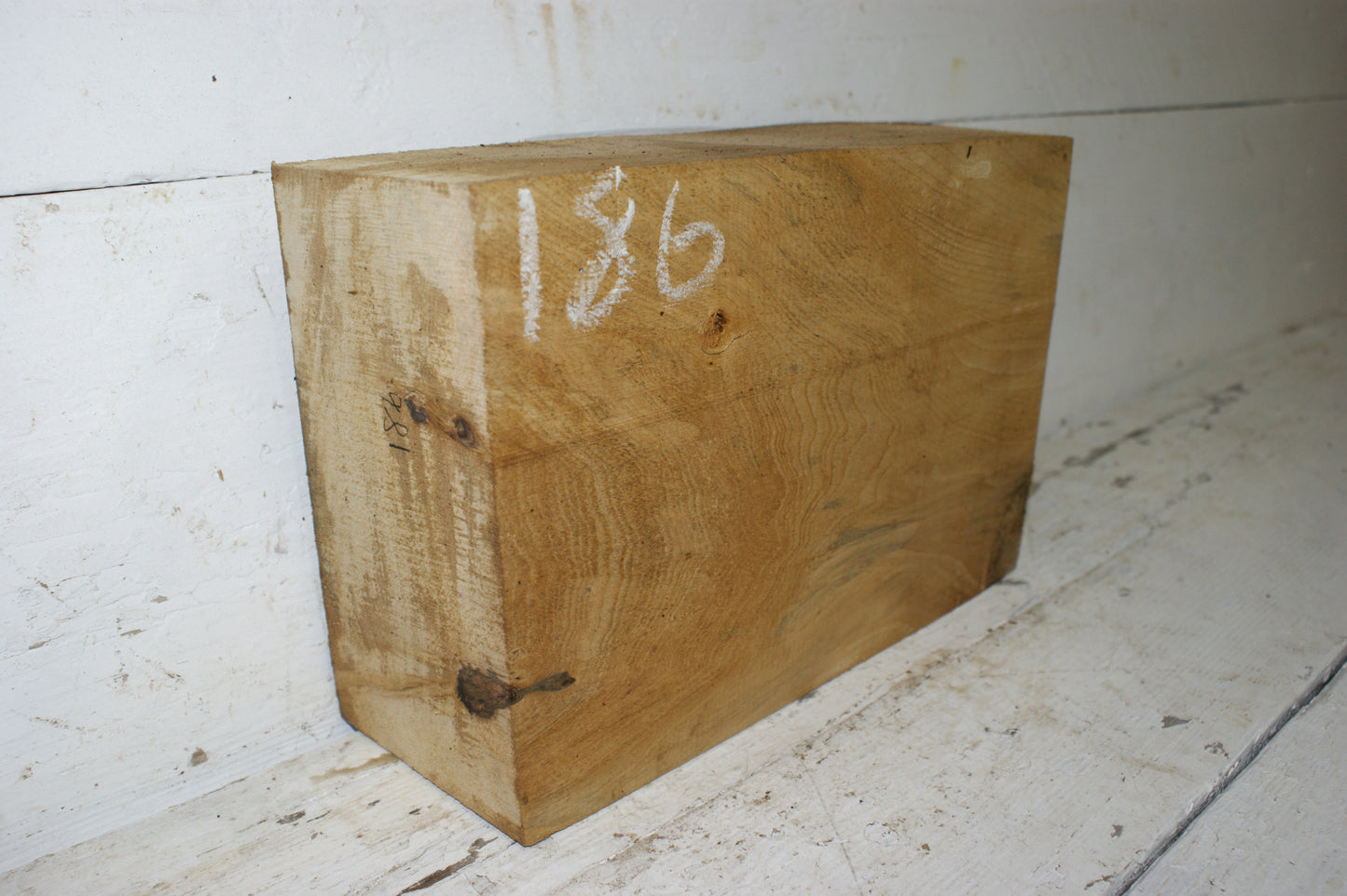 (186) AIR DRIED, LIME WOOD CARVING BLOCK.