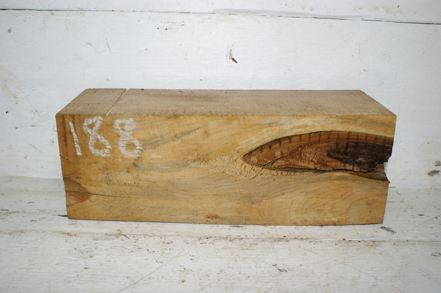 (188) AIR DRIED, LIME WOOD CARVING BLOCK.
