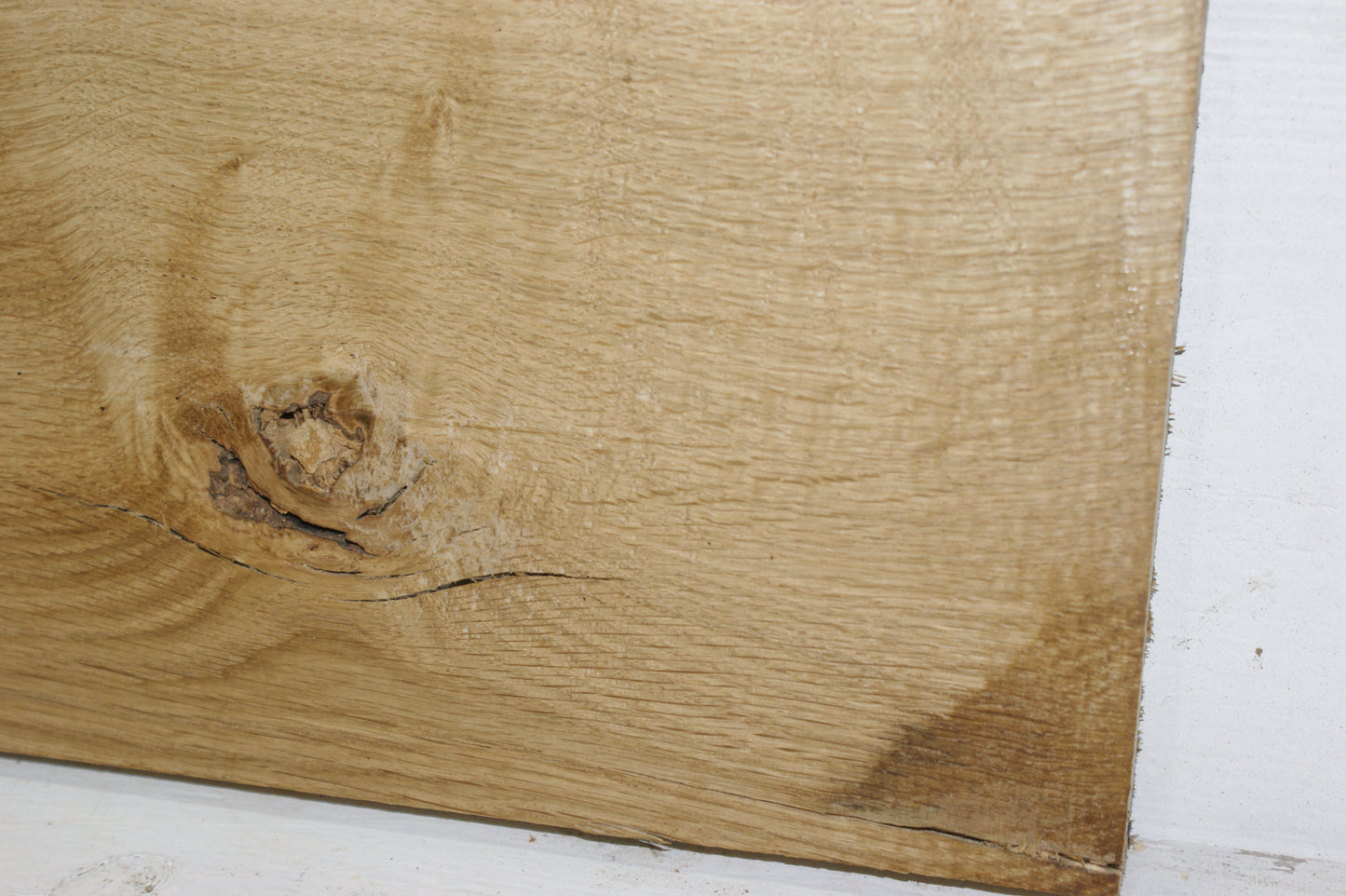 Oak mantle, 1481 L x 189 - 148 W x 31 D (mm) plank, hardwood timber (270)