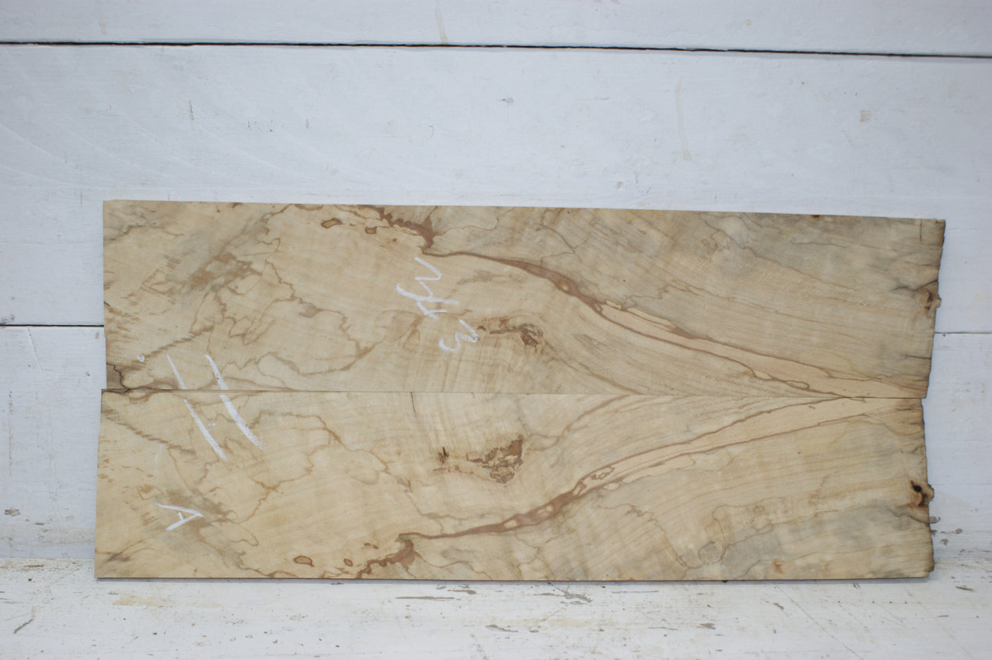 Book Matched Spalted Beech Set 665 L x 296 W x 10 D mm (343)