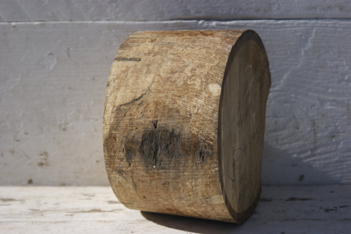 B Grade 7 1/2" x 4 1/2" London plane wood turning blank (356)
