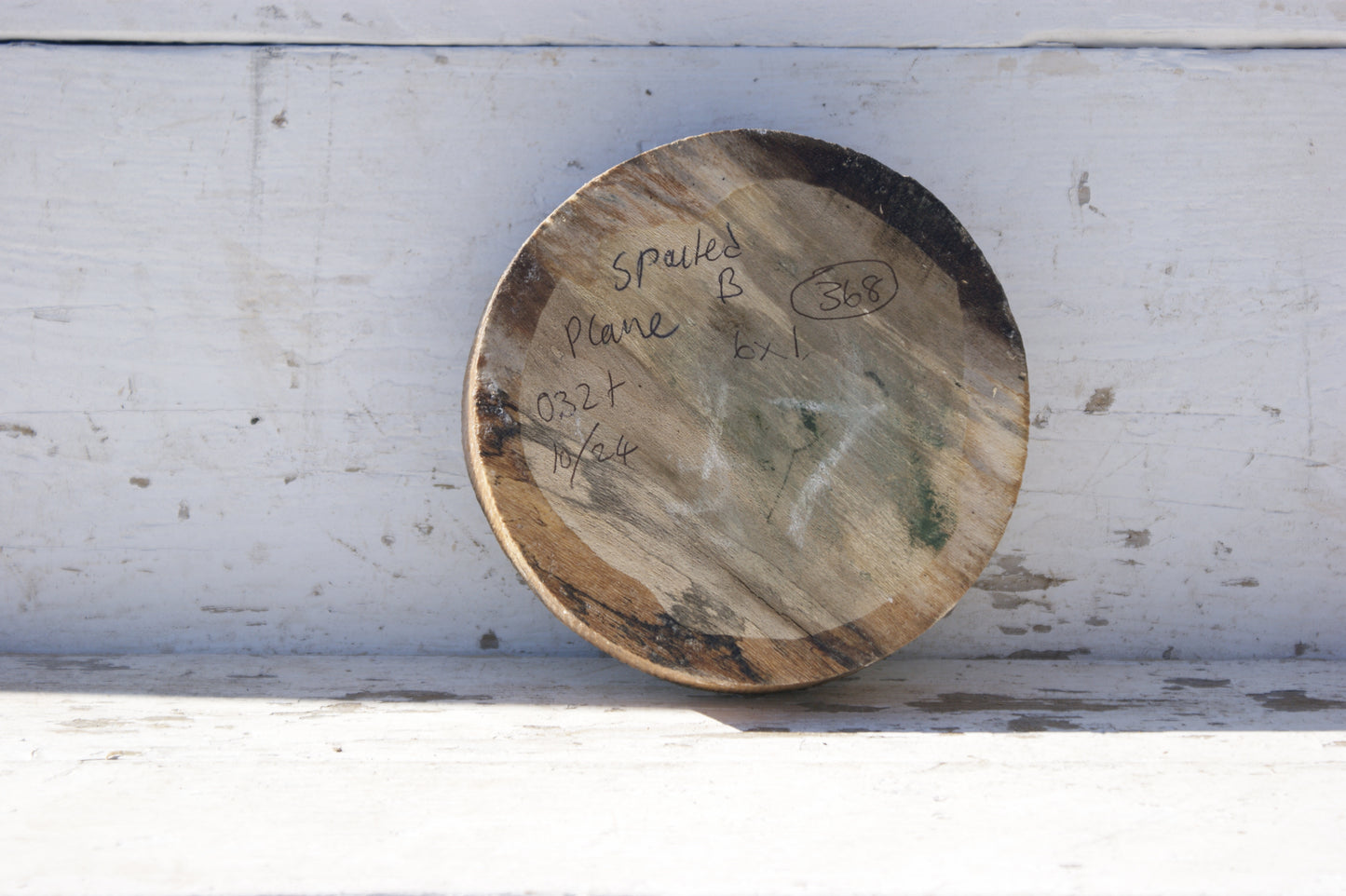 B Grade 6" x 1 " Spalted London plane wood turning blank (368)