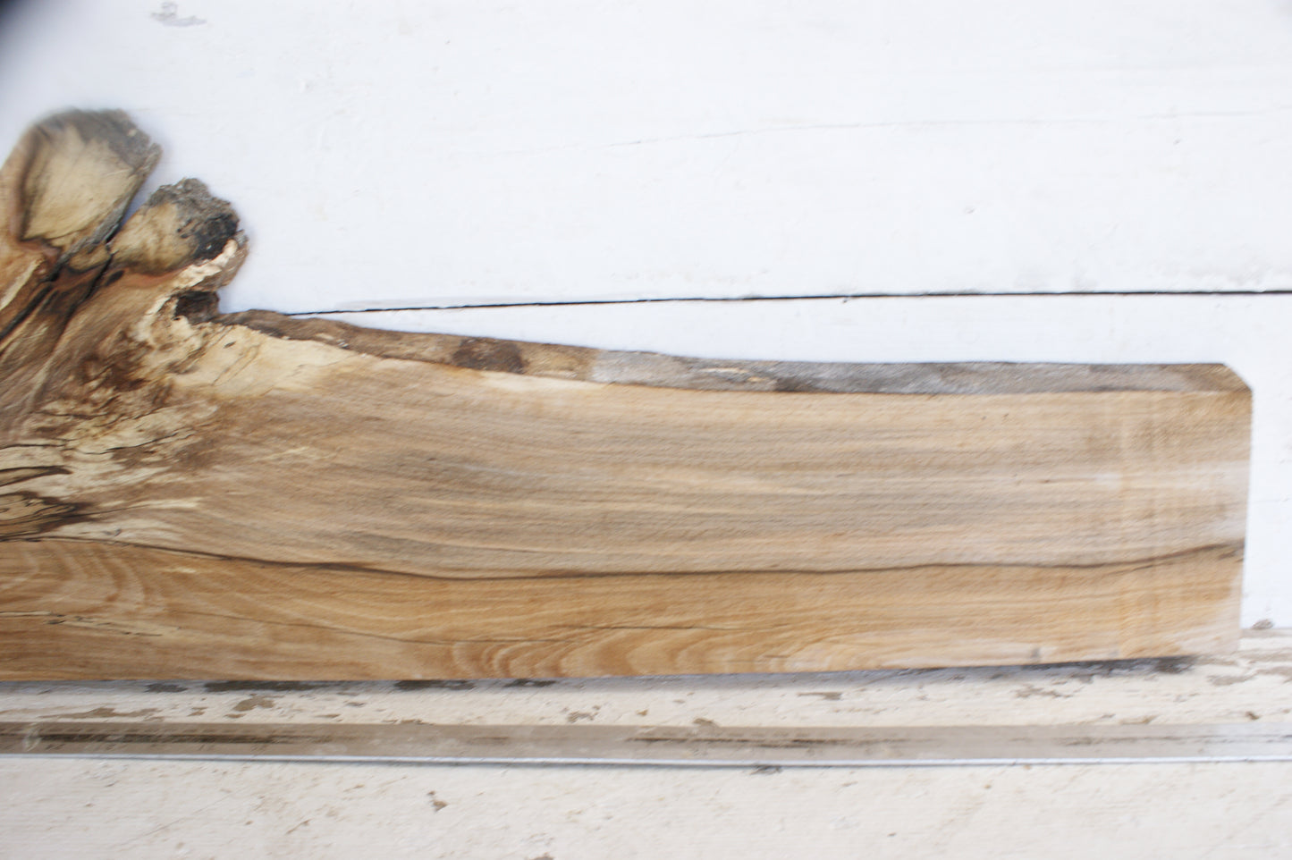 (453) SPALTED BEECH, HARDWOOD 1008 L x 279 - 119 W x 34 D (mm)