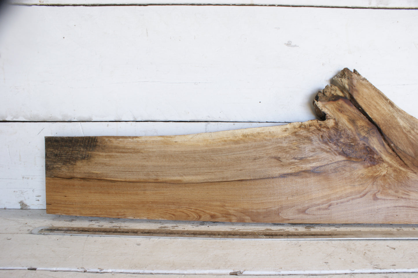 (453) SPALTED BEECH, HARDWOOD 1008 L x 279 - 119 W x 34 D (mm)