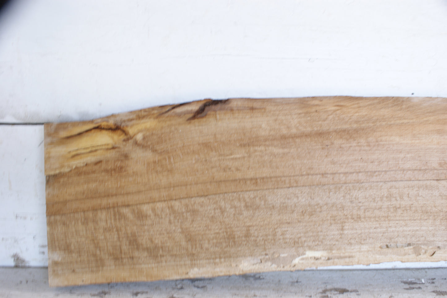 (454) SPALTED BEECH, HARDWOOD 1037 L x 194 - 184 W x 27 D (mm)