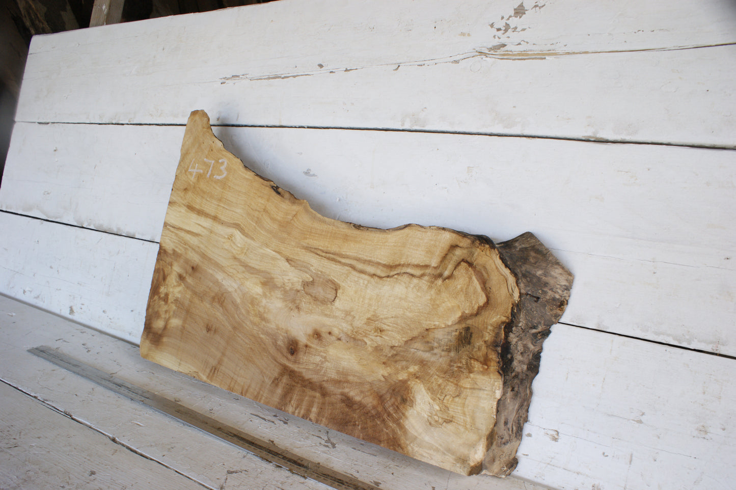 (473) AIR DRIED SYCAMORE, HARDWOOD 608 L x 420-264 W x 64 D (mm)