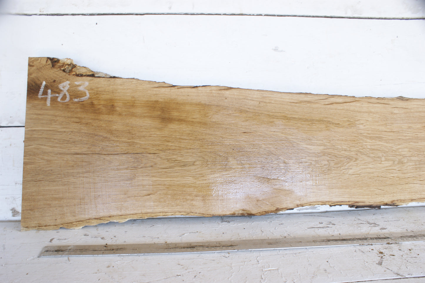 (483) AIR DRIED ENGLISH OAK, HARD WOOD 1164 L x 333 - 222 W x 34 D (mm)