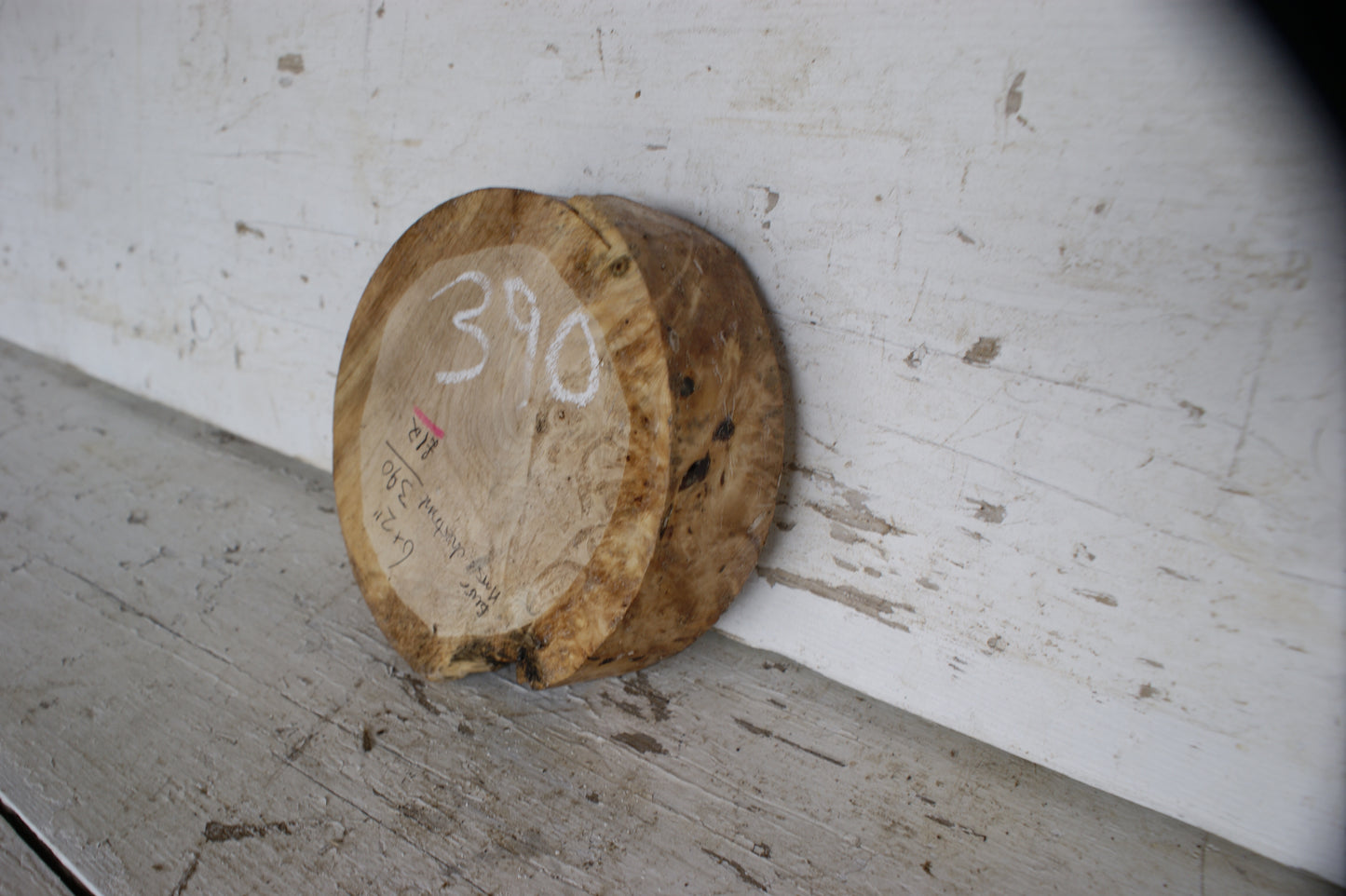 Burr Horse Chestnut wood turning blank 6 W x 2 D Inches (390)