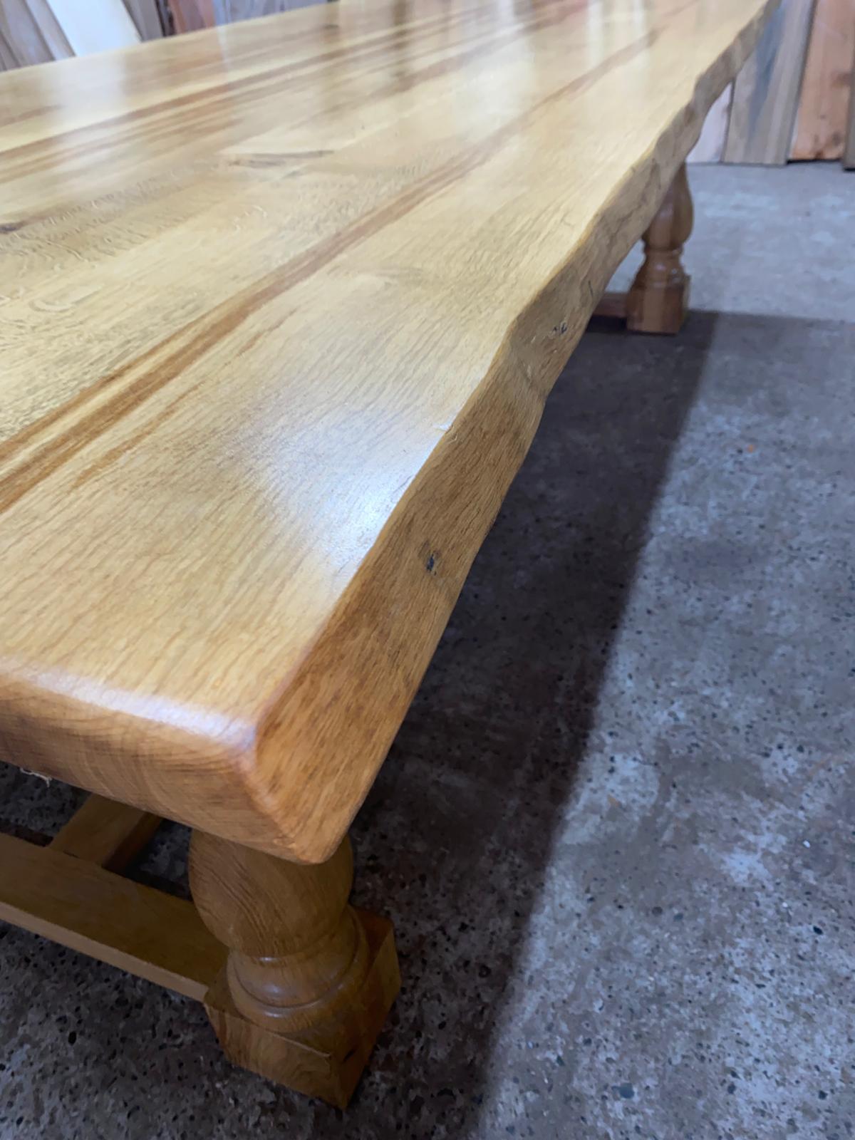 Solid oak refectory table 8-10 seater