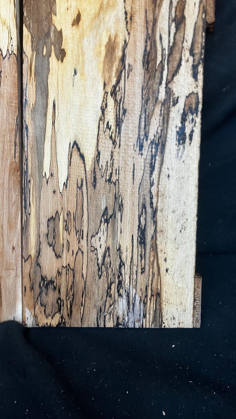 Spalted beech bookmatched tone wood guitar drop tops (922)