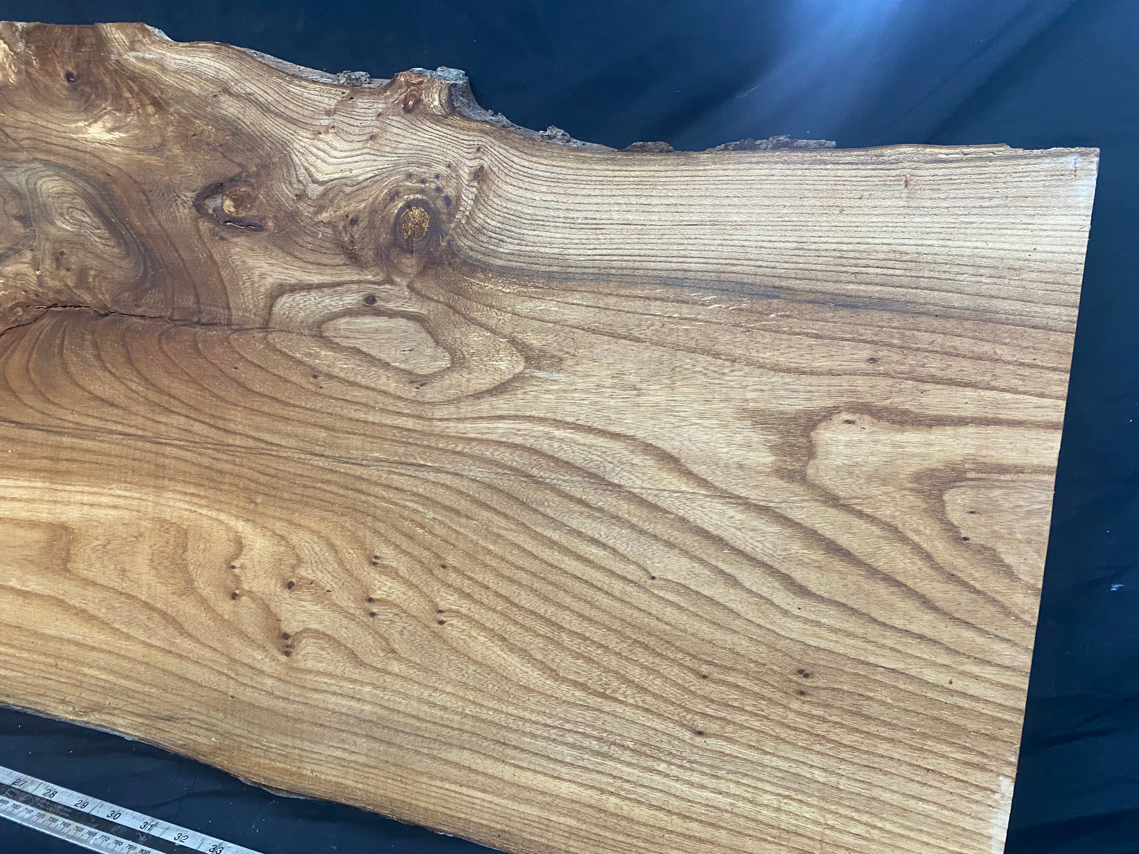 Elm coffee table top board, plank, 1333 L x 482 W x 19 D mm    (254)