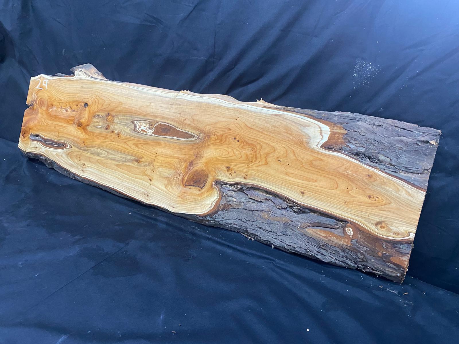 English Yew Shelf, plank, board, timber 1212 L x 363 W x 35 D (mm) (29)