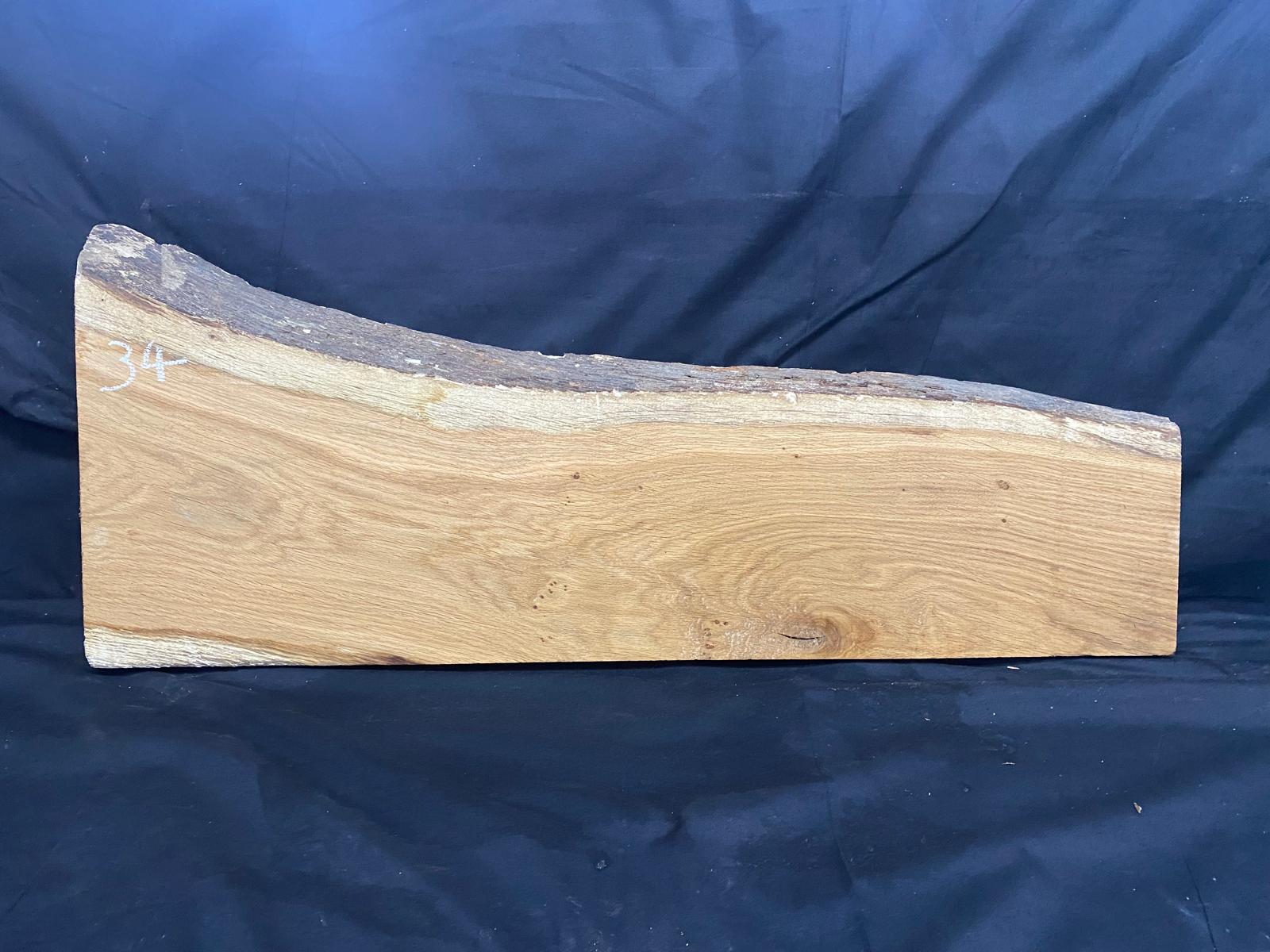OAK HARDWOOD PLANK, CRAFTS, SHELVING  917 L x 374 W x 40 D mm (34)
