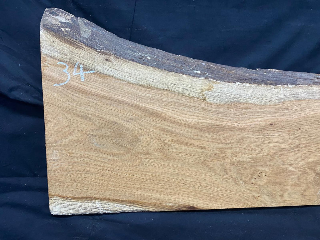 OAK HARDWOOD PLANK, CRAFTS, SHELVING  917 L x 374 W x 40 D mm (34)