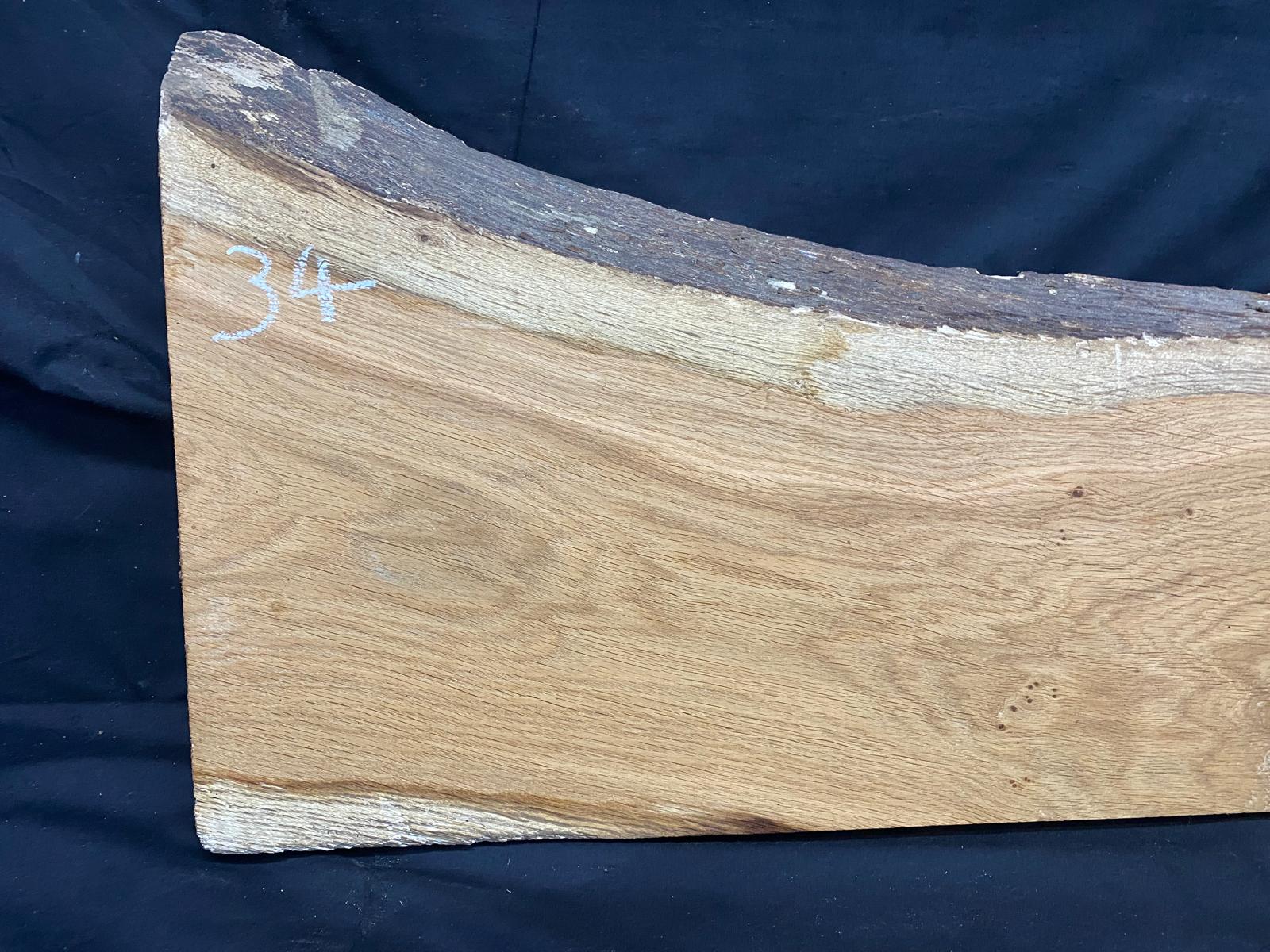 OAK HARDWOOD PLANK, CRAFTS, SHELVING  917 L x 374 W x 40 D mm (34)