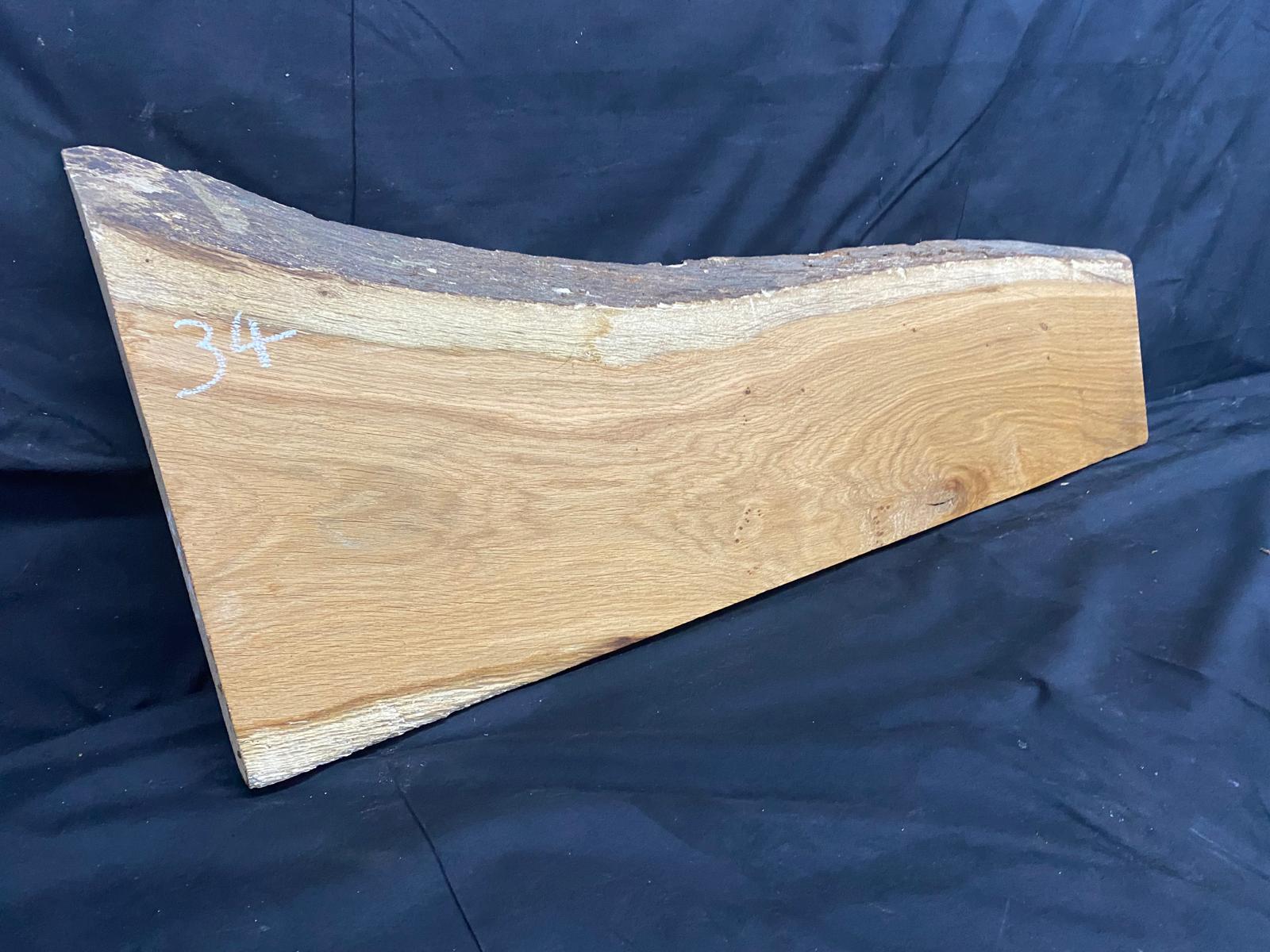 OAK HARDWOOD PLANK, CRAFTS, SHELVING  917 L x 374 W x 40 D mm (34)