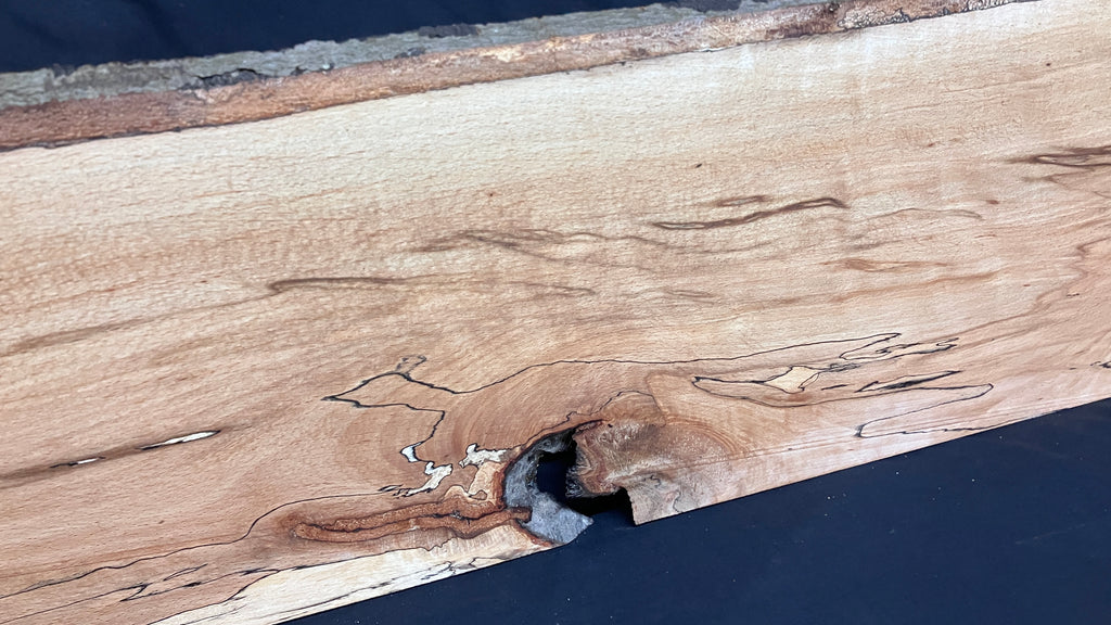 Spalted Beech timber, shelf, board 1175 L x 286 W x 15 D (mm)    (163)