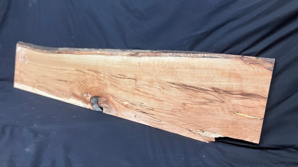 Spalted Beech timber, shelf, board 1175 L x 286 W x 15 D (mm)    (163)